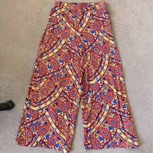New CHRISTIAN SIRIANO paisley print wide-leg pants, Medium.